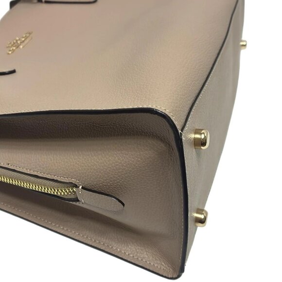 Auth COACH - C4077 Beige Leather Shoulder Bag - Picture 3 of 8